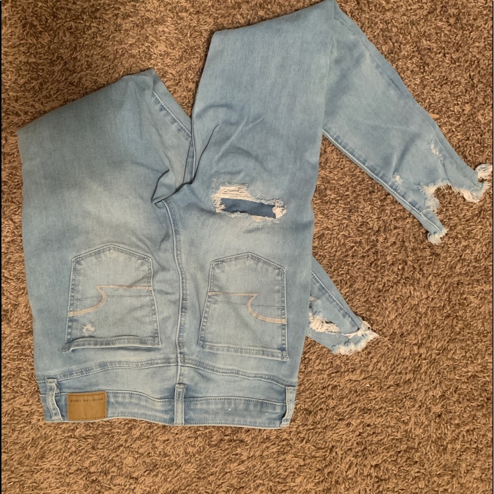Distressed jeans
